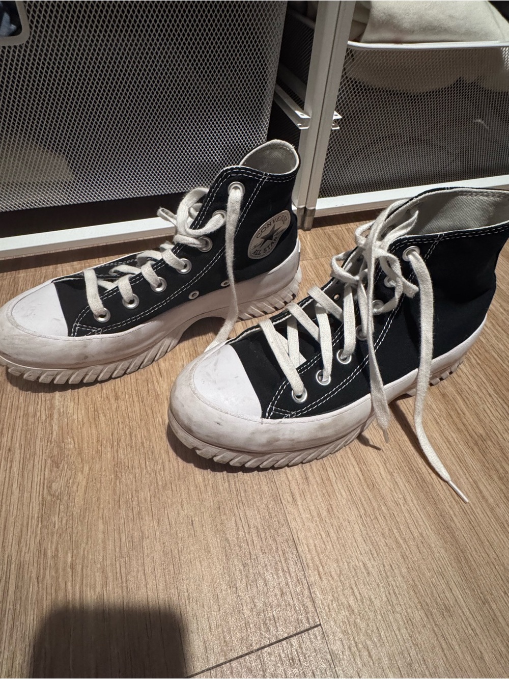 Converse Black and White High Top Sneakers